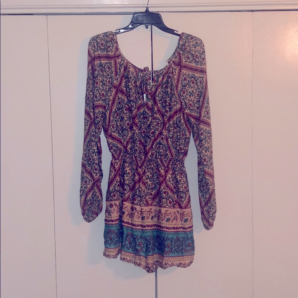 Women’s Long Sleeve Floral Romper